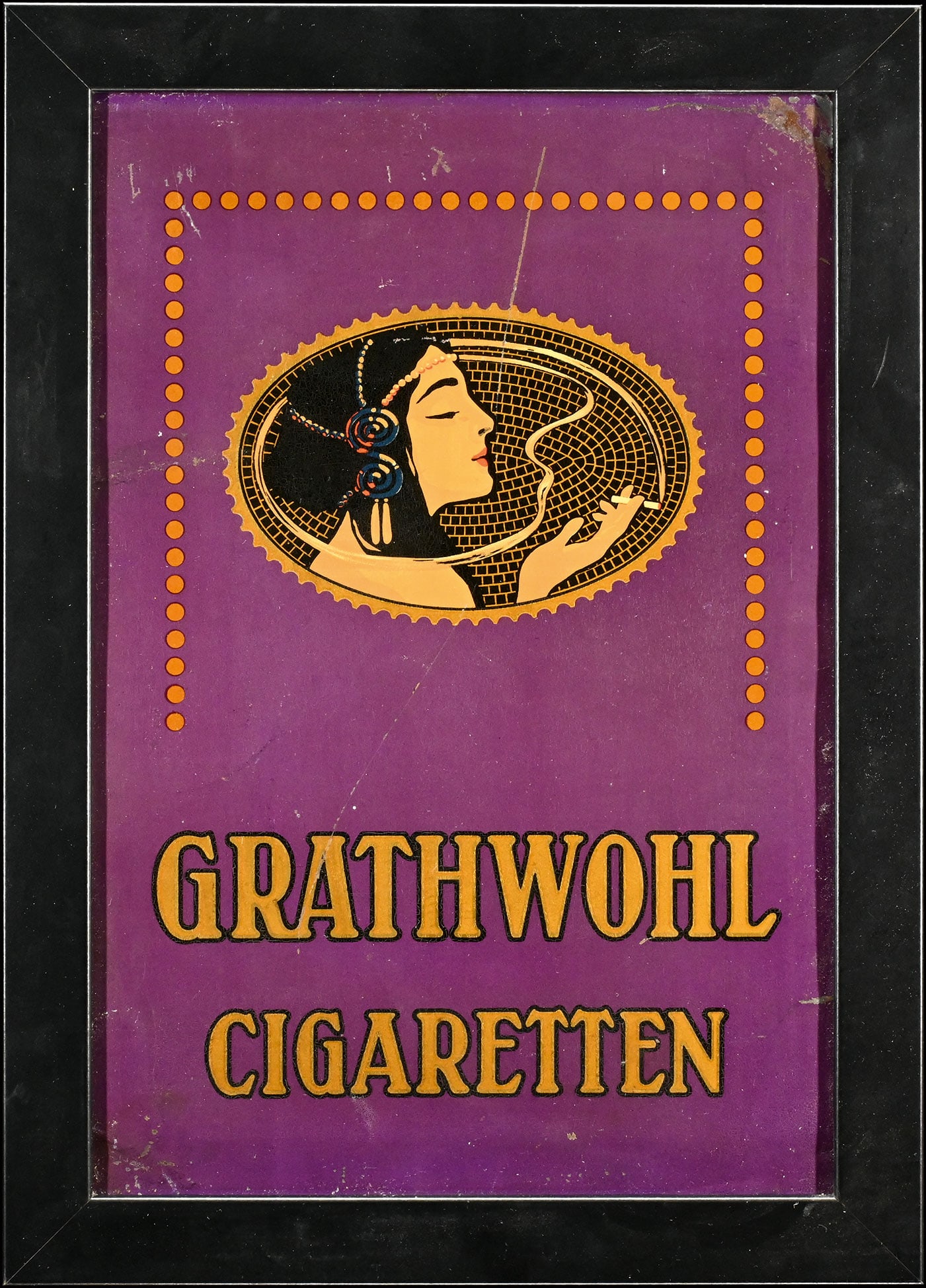 GRATHWOHL CIGARETTEN | SUPER RARE TIN SIGN | (2) (1 of 6)