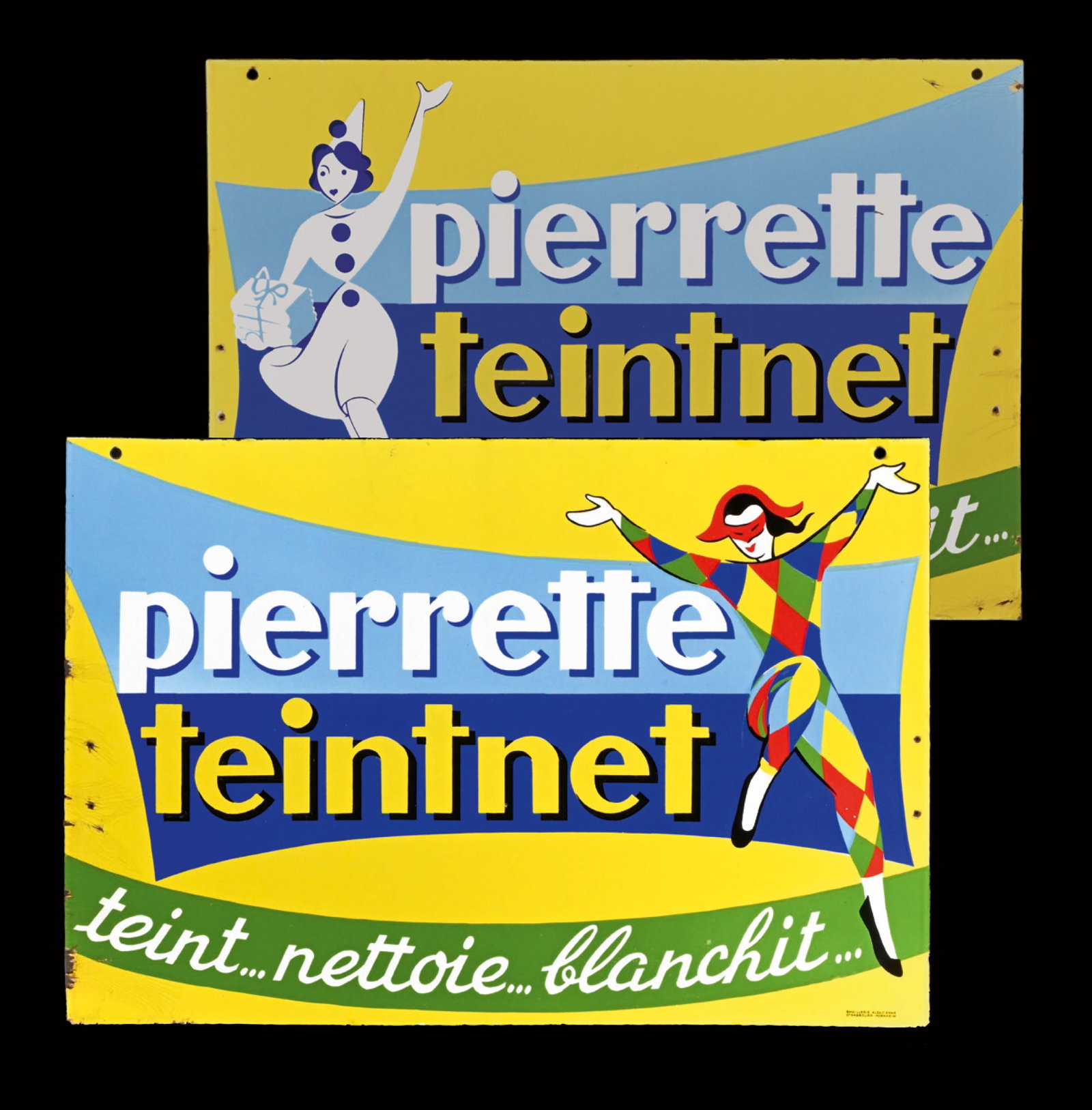 PIERRETTE TEINTNET | PORCELAIN SIGN | DOUBLE SIDED HANGER | (1-2) (1 of 2)
