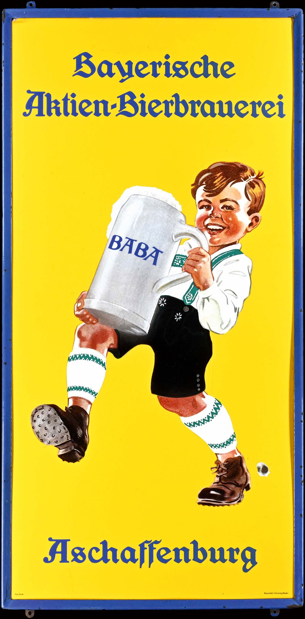 BAYERISCHE AKTIEN-BIERBRAUEREI | PORCELAIN SIGN | (1) (1 of 8)