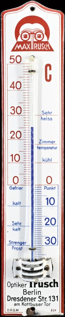 OPTIKER MAX TRUSCH BERLIN | PORCELAIN SIGN | (1-2) (1 of 6)