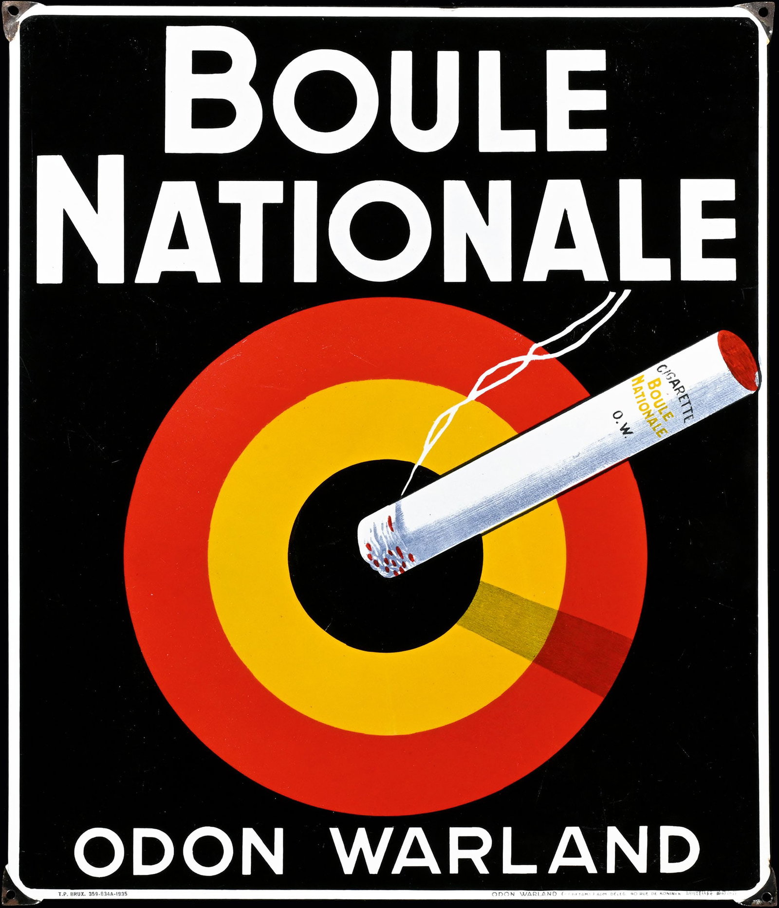 BOULE NATIONALE | GRAPHICAL PORCELAIN SIGN | (1) (1 of 1)