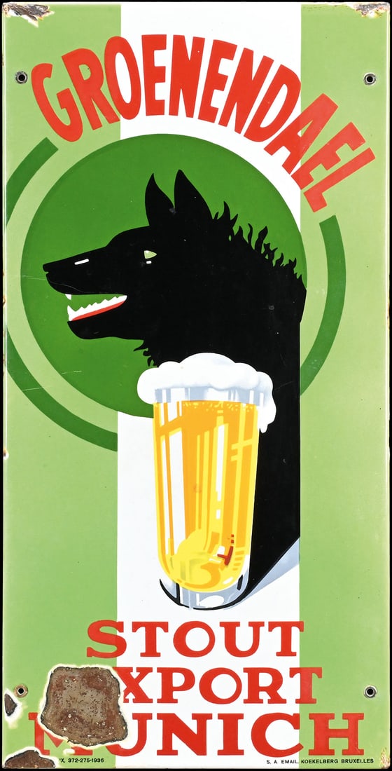 GROENENDAEL STOUT EXPORT | PORCELAIN SIGN | (2-3) (1 of 7)