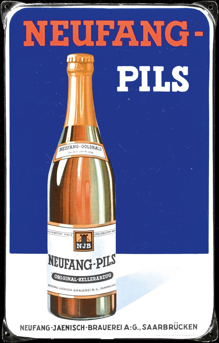 NEUFANG-PILS | PORCELAIN SIGN | (1) (1 of 8)