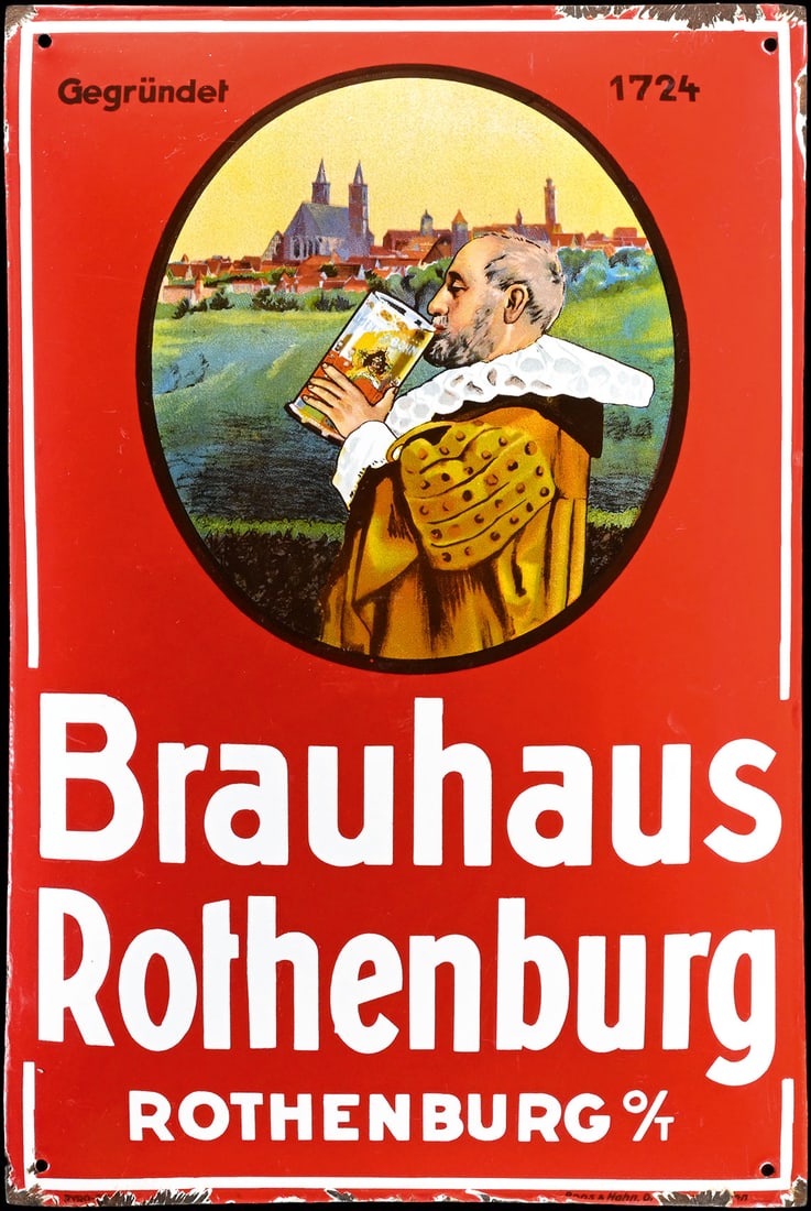 BRAUHAUS ROTHENBURG | PORCELAIN SIGN | (2+) (1 of 8)
