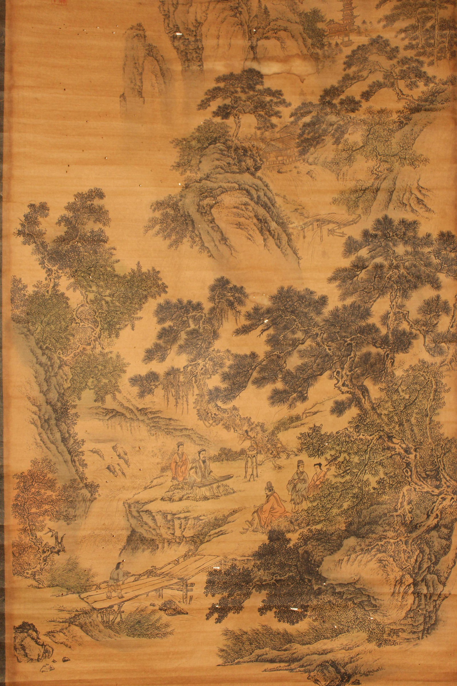 A Chinese Mountain-view Fortune Scroll - 3