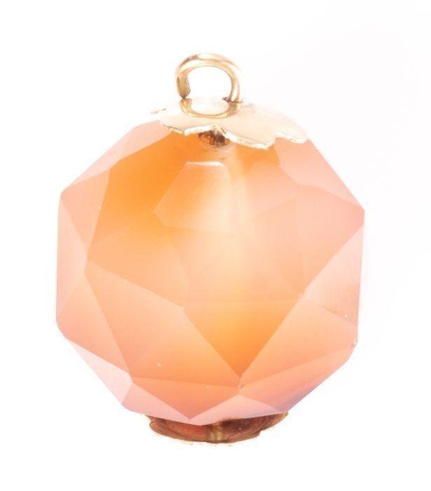 9ct Gold Art Deco Faceted Rose Quartz Pendant (1 of 2)