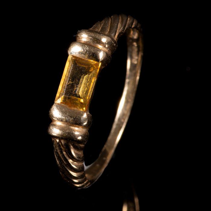 FREE POST 9 kt. Yellow gold - Ring Citrine (1 of 5)