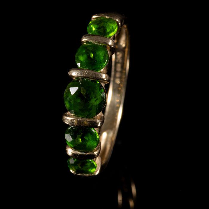 FREE POST 9 kt. Yellow gold - Ring Garnet (1 of 7)