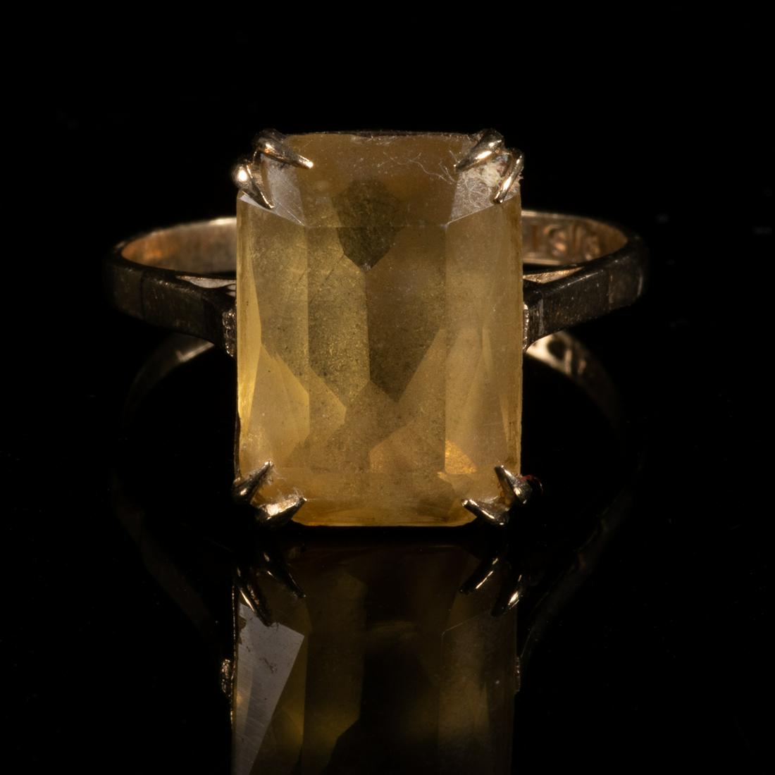 FREE POST 9 kt. Gold Smoky Quartz Ring (1 of 7)