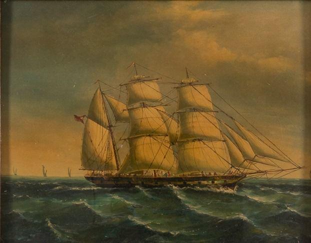 NO RESERVE PRICE XIX Century - Three-Masted Schooner (1 of 5)