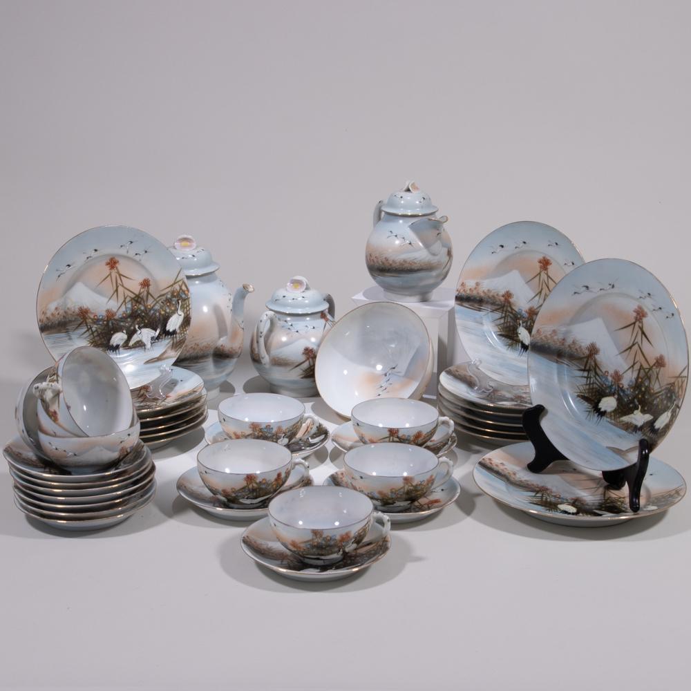 Japanese Kutani 39 Piece Eggshell Tea Service (1 of 20)