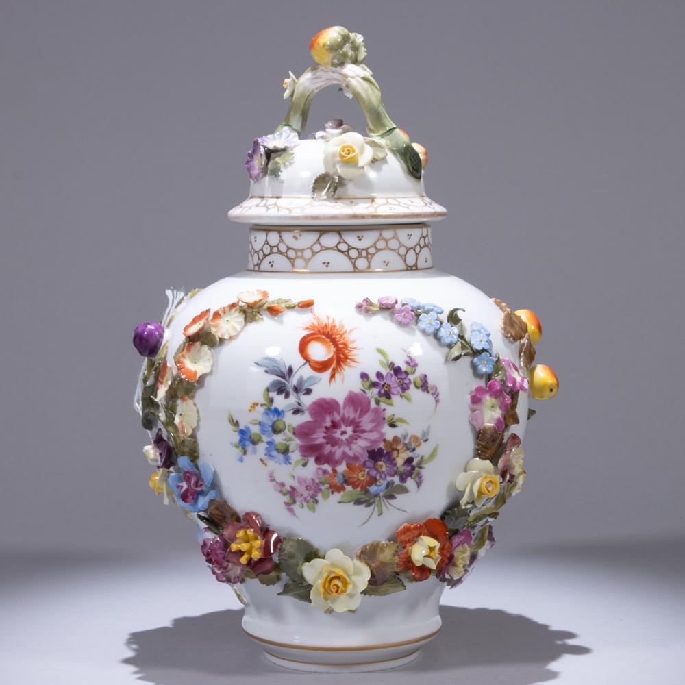 Carl Thieme Potschappel, Dresden Porcelain Vase ca. (1 of 8)