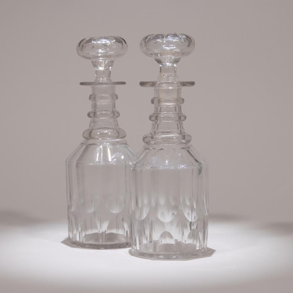 Pair of Victorian Crystal Glass Decanters (1 of 6)