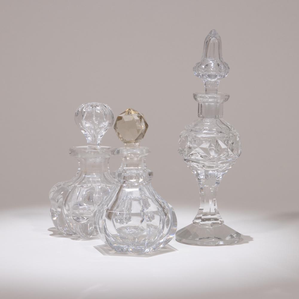 Three Fine Crystal Glass Perfume Bottles (1 of 7)