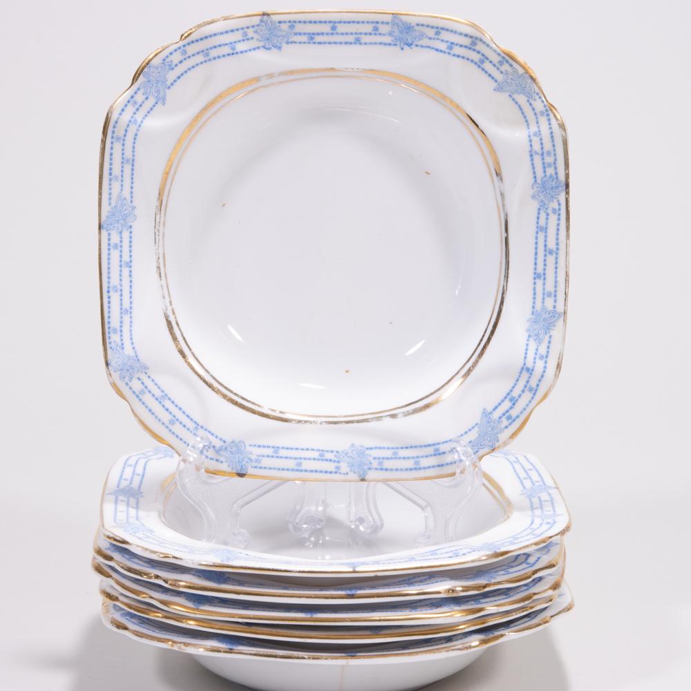 Art Nouveau Porcelain Cigarette Ashtrays x6: 150 x 150 x 35mm. Please study all photographs carefully to get an accurate representation of the item. We offer in-house shipping internationally (US and rest of the world. Dispatched from the UK). W