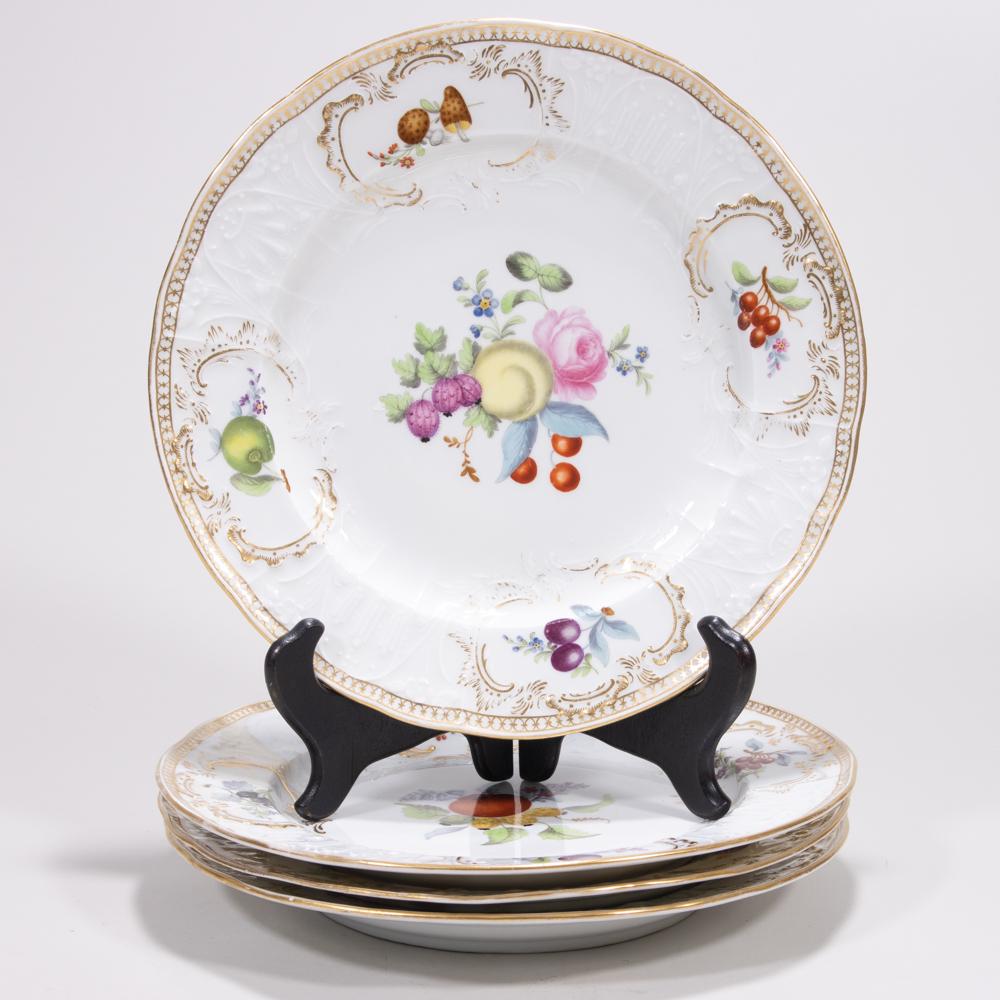 Meissen Porcelain Lot of Four Plates ca. 1880: 255 x 255 x 40mm. Please study all photographs carefully to get an accurate representation of the item. We offer in-house shipping internationally (US and rest of the world. Dispatched from the UK). W
