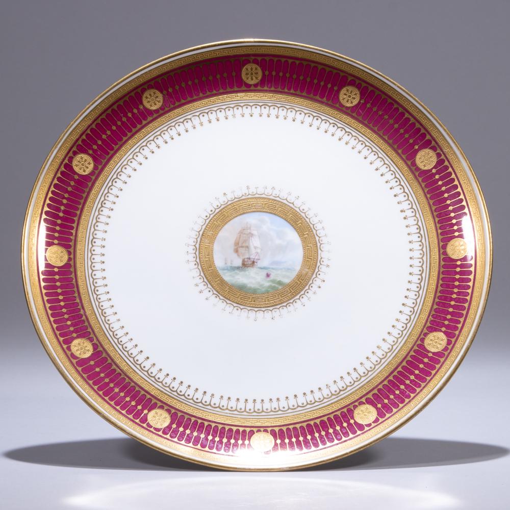 Minton Porcelain Nautical Comport ca. 1850: 240 x 240 x 65mm. Please study all photographs carefully to get an accurate representation of the item. We offer in-house shipping internationally (US and rest of the world. Dispatched from the UK). W