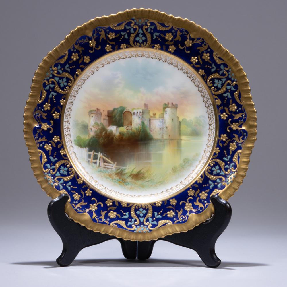 Royal Worcester Porcelain Plate "Bodiam Castle": 240 x 240 x 25mm. Please study all photographs carefully to get an accurate representation of the item. We offer in-house shipping internationally (US and rest of the world. Dispatched from the UK). W