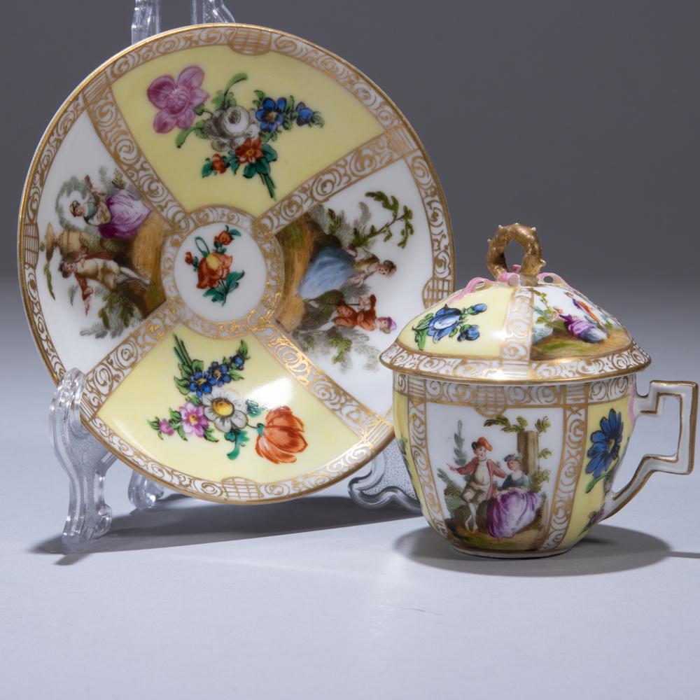 Meissen Porcelain Teacup Helena Wolfsohn Studio: 112 x 112 x 80 mm. Please study all photographs carefully to get an accurate representation of the item. We offer in-house shipping internationally (US and rest of the world. Dispatched from the UK). 