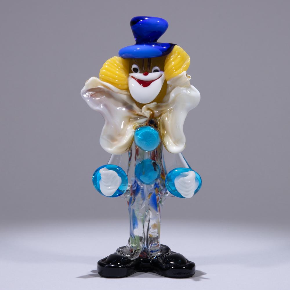 Murano Clown Venetian Glass Sculpture: 110 x 70 x 215mm. Please study all photographs carefully to get an accurate representation of the item. We offer in-house shipping internationally (US and rest of the world. Dispatched from the UK). W