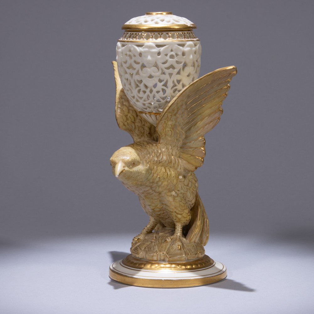 Royal Worcester Grainger & Co Porcelain Pot Pourri ca. (1 of 8)