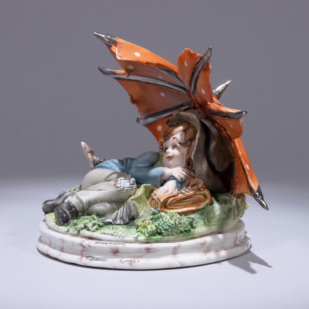Capodimonte Porcelain Sculpture by Tiziano Galli: 1250 x 150 x 13mm. Please study all photographs carefully to get an accurate representation of the item. We offer in-house shipping internationally (US and rest of the world. Dispatched from the UK).