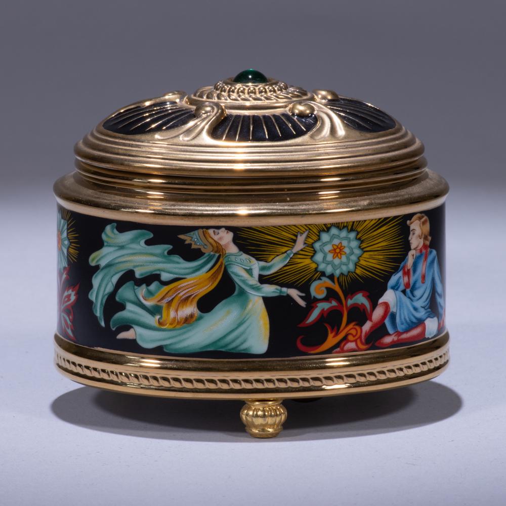 House of Faberge Musical Porcelain Box "The Stone: 90 x 70 x 80mm. Please study all photographs carefully to get an accurate representation of the item. We offer in-house shipping internationally (US and rest of the world. Dispatched from the UK). We 