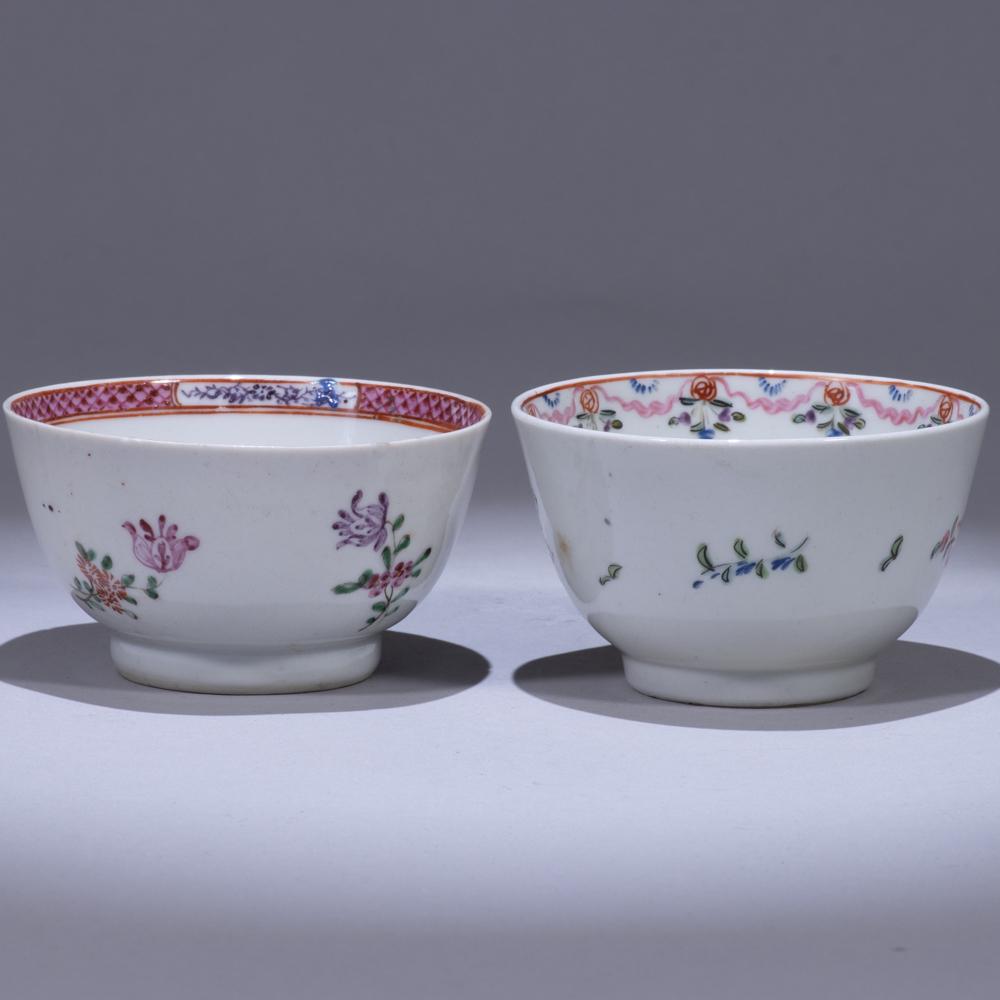 Two New Hall Porcelain Teacups ca. 1780 (1 of 9)