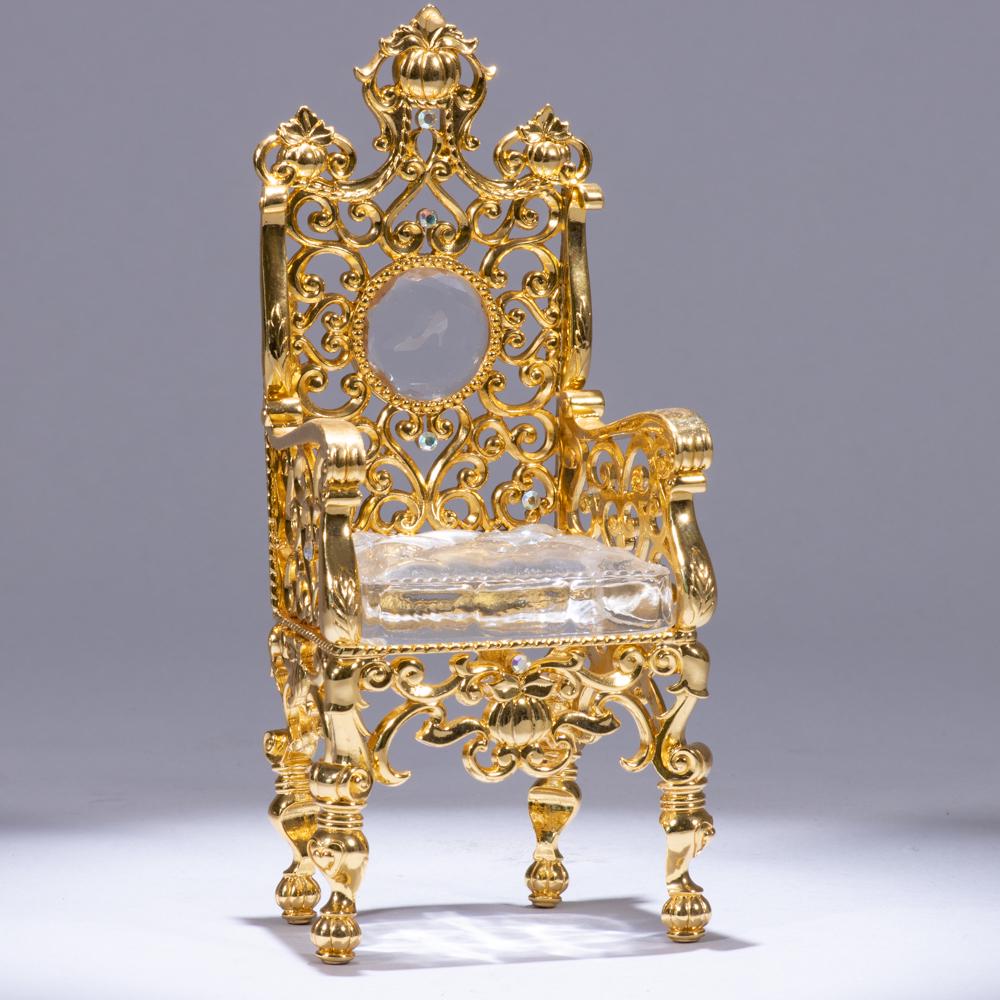 Franklin Mint Cinderella 24K Gold Crystal Throne (1 of 9)