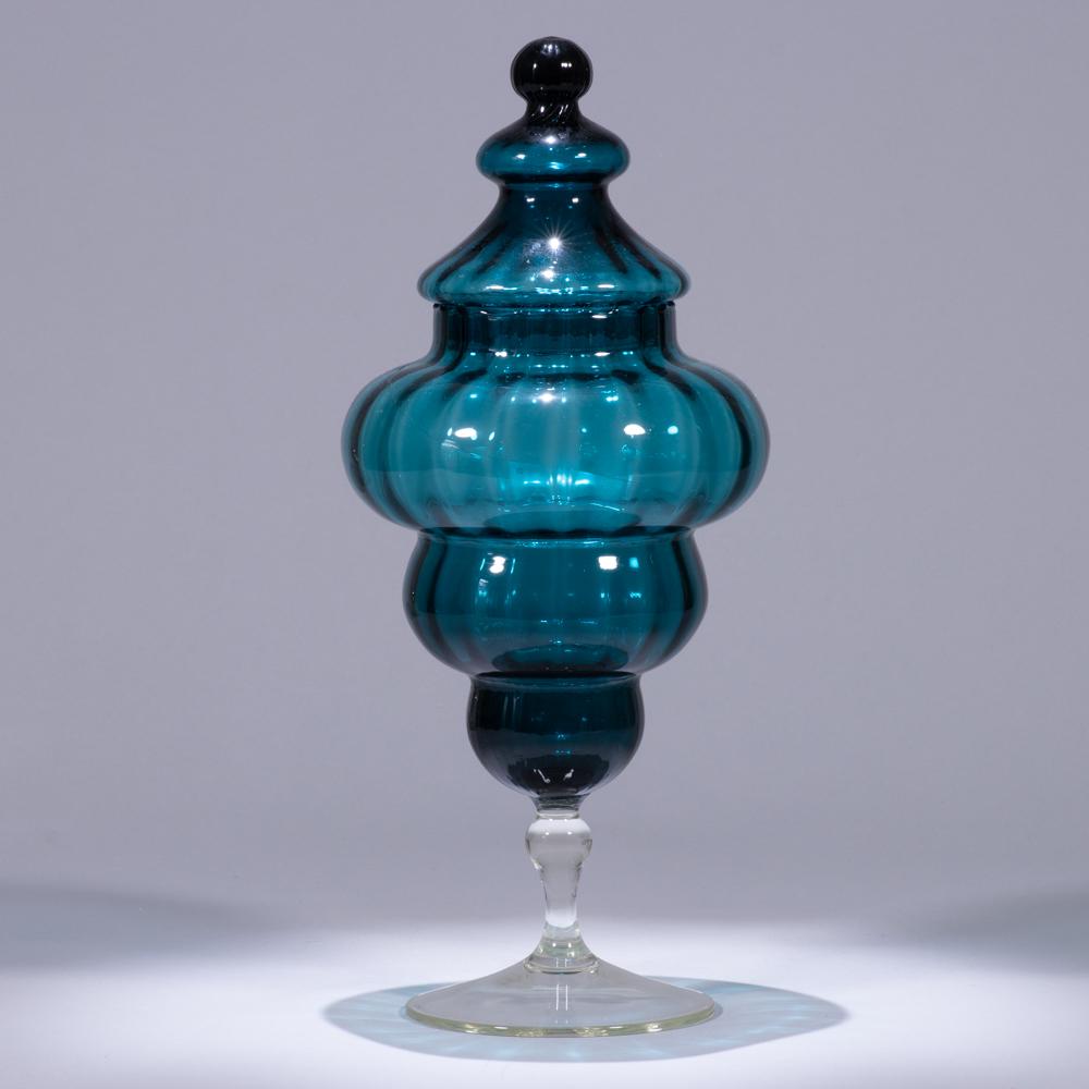 Blue Glass Apothecary Jar 19th Century (1 of 7)