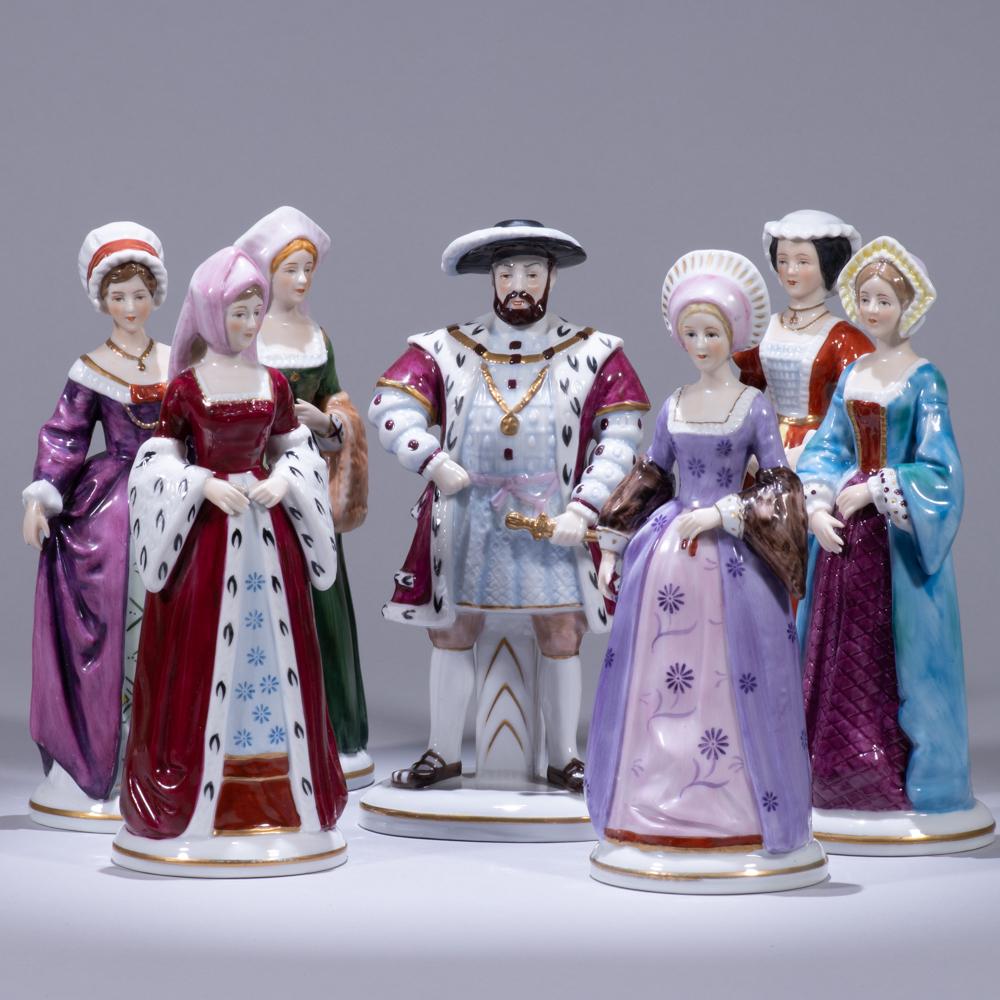 King Henry VIII & Six Wives Porcelain Sitzendorf (1 of 20)
