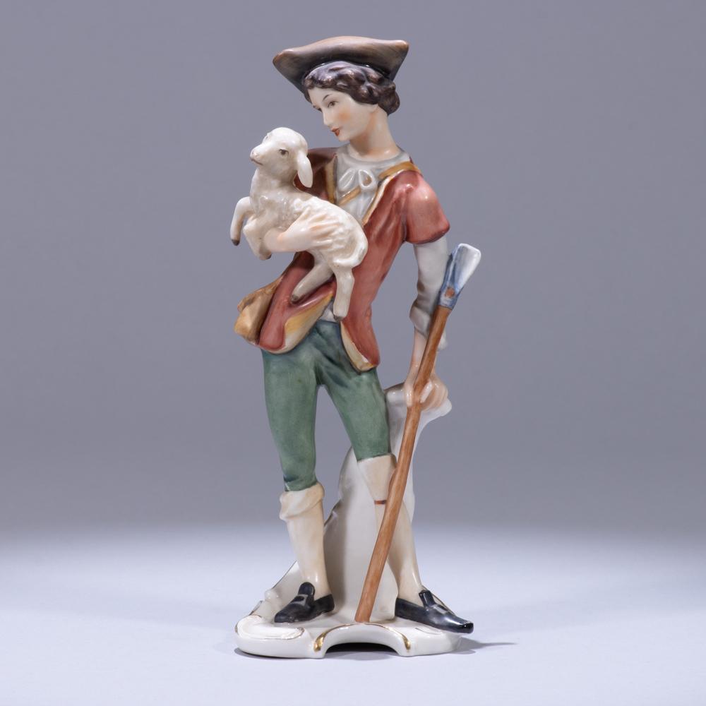 Goebel Porcelain Sculpture of Young Shepherd: 80 x 65 x 190mm. Please study all photographs carefully to get an accurate representation of the item. We offer in-house shipping internationally (US and rest of the world. Dispatched from the UK). We