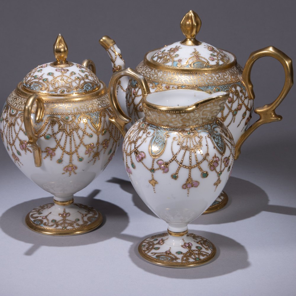 Art Nouveau Noritake Porcelain Tea Set (0015) on Jan 16, 2022