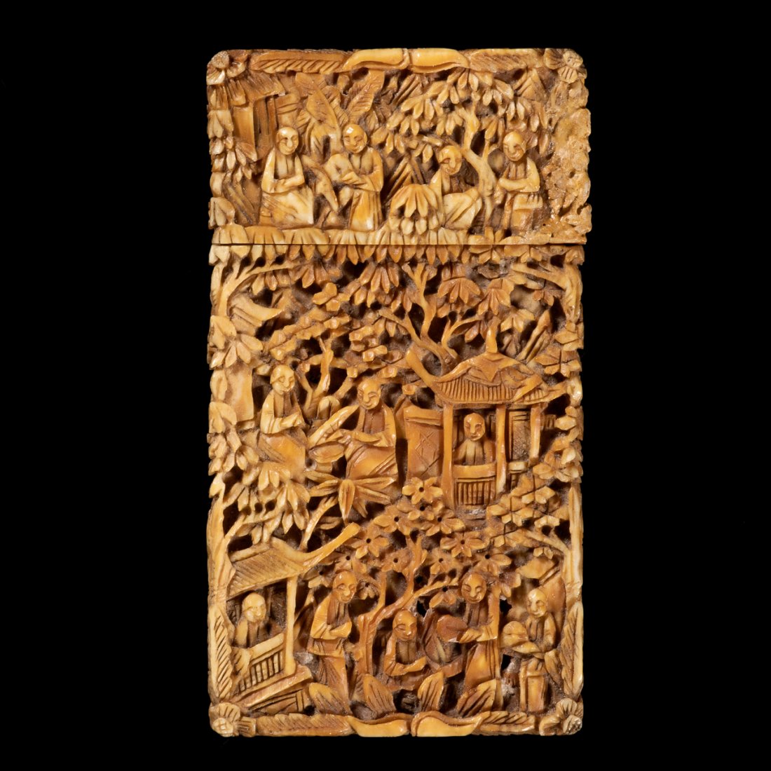 Chinese Cantonese Carved Card Case for Export (1 of 6)
