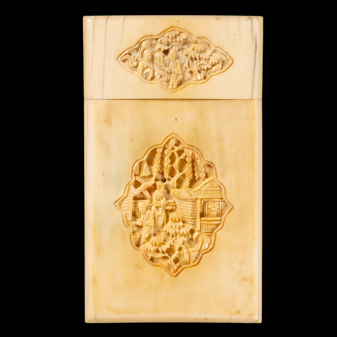 Chinese Cantonese Carved Card Case for Export (1 of 6)