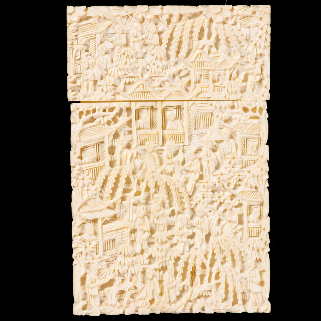 Chinese Cantonese Carved Card Case for Export (1 of 6)