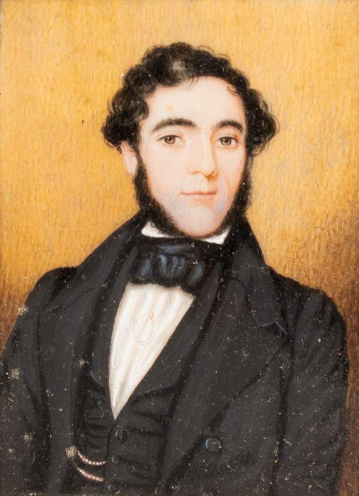 Scottish Gent Portrait Miniature G. M. Mather 1841 (1 of 6)