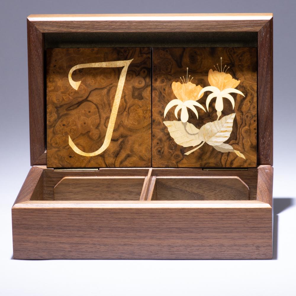 Art Nouveau Style Inlaid Wooden Box (1 of 10)