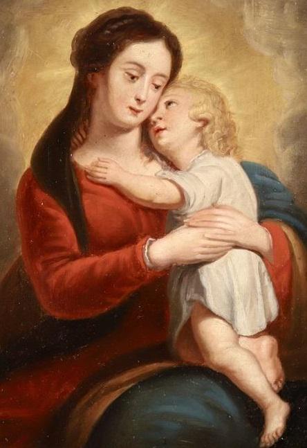 17th Century Old Master Painting Madonna & Child (1 of 4)