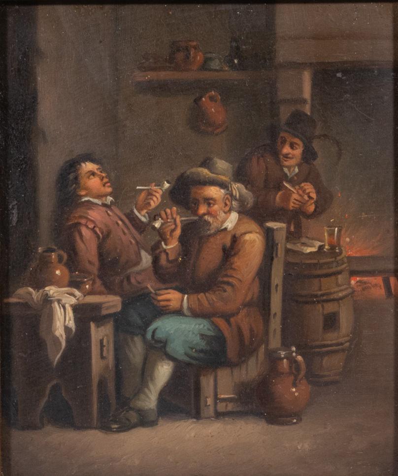 19th Dutch School Copper Painting of Tavern Interior (1 of 7)