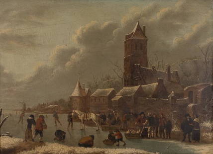 Klaes Molenaer (1630-1676) Winterscape Old Master: Please study all photographs carefully to get an accurate representation of the item. We offer in-house shipping internationally (US and rest of the world. Dispatched from the UK). We aim to ship all