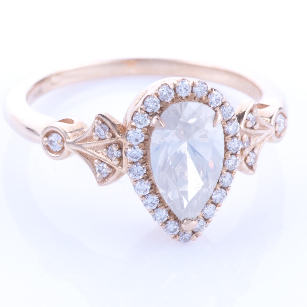 14 Kt. Gold 1.25ct Diamond Ring Milan Certified (1 of 8)