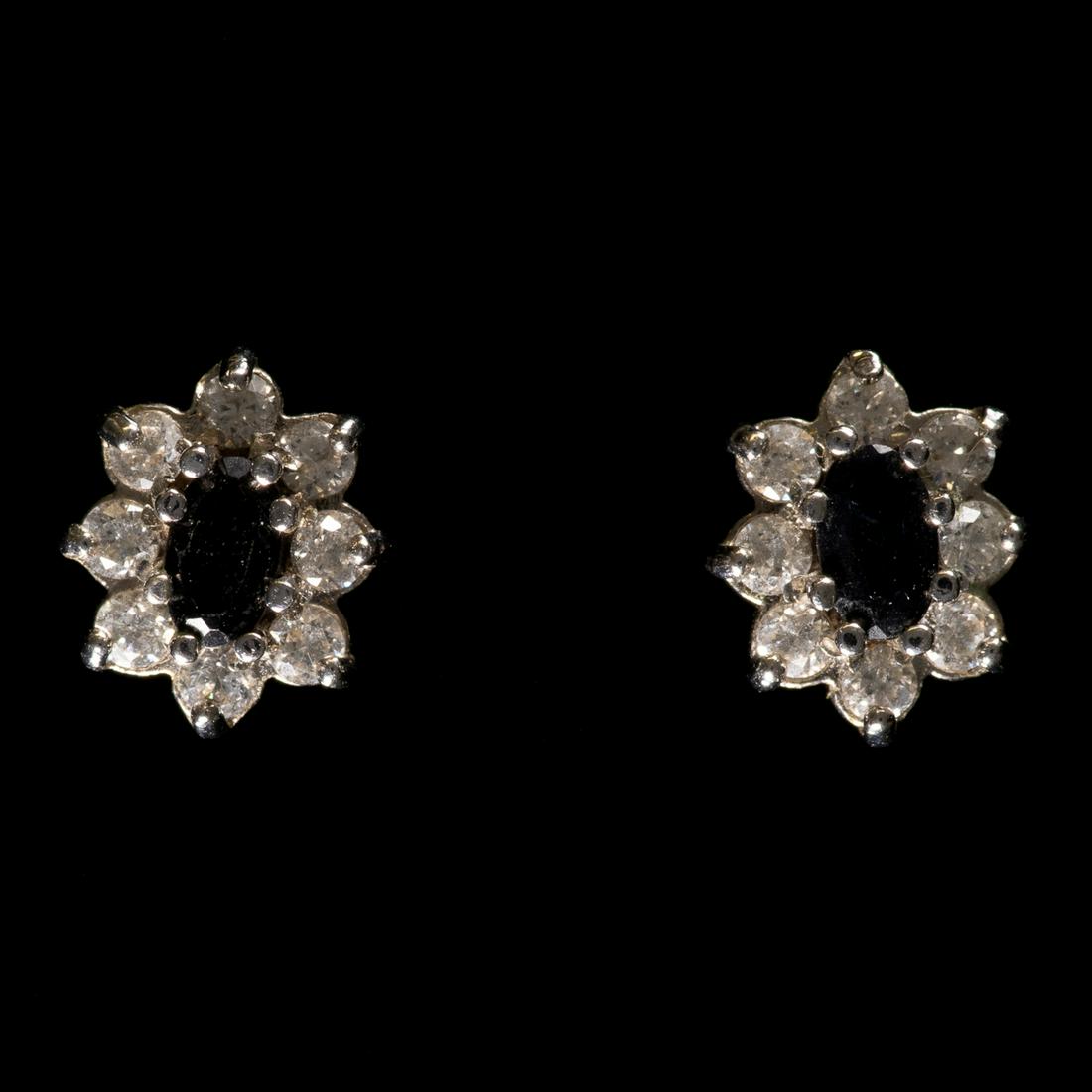 Sapphire Cluster Earrings: Please study all photographs carefully to get an accurate representation of the item. We offer in-house shipping internationally (US and rest of the world. Dispatched from the UK). We aim to ship all