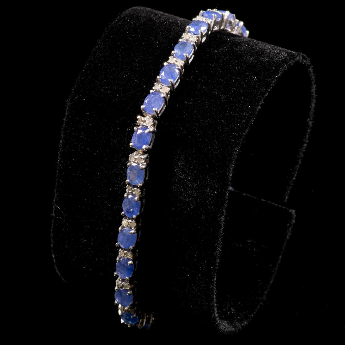 7.50ct Sapphire Silver Bracelet (1 of 6)