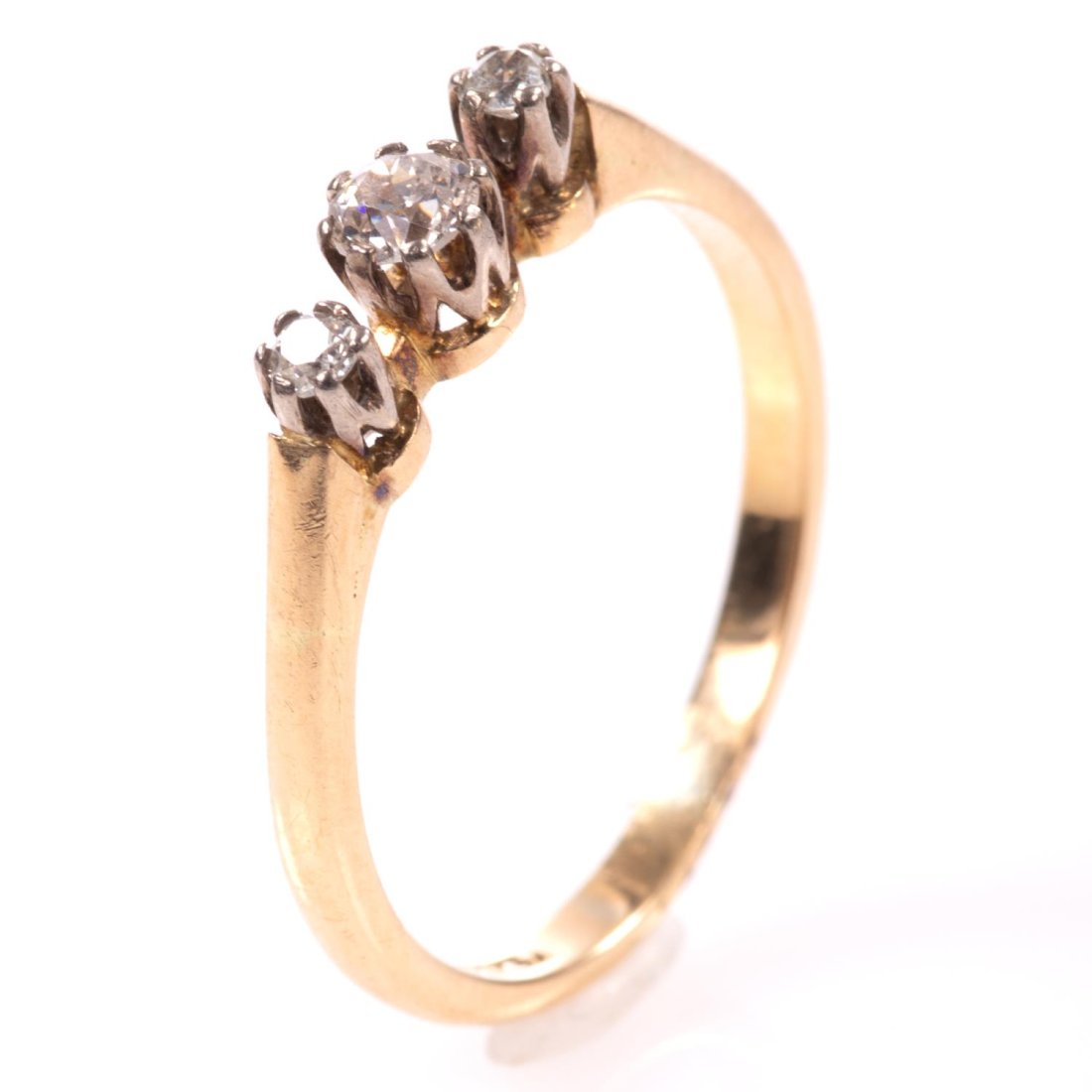 18 kt. Gold 0.40 ct Diamond Trilogy Ring (1 of 7)