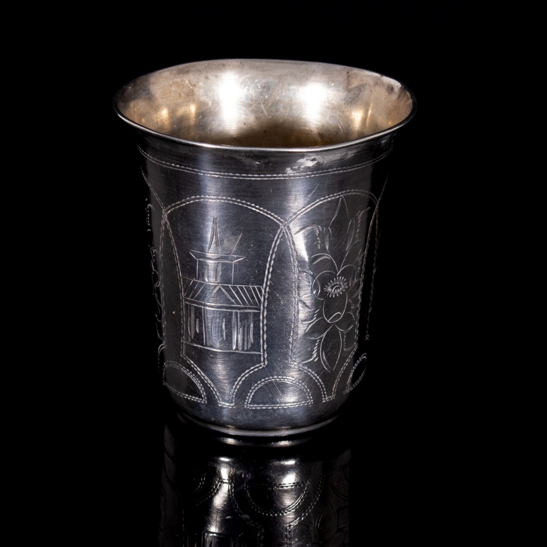 Russian Silver Niello Beaker (1 of 6)