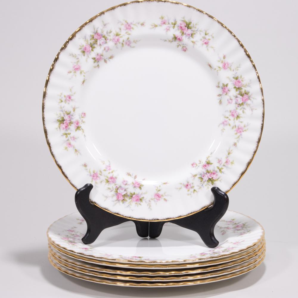 Royal Albert Paragon Roses Porcelain Reticulated Plates (1 of 6)