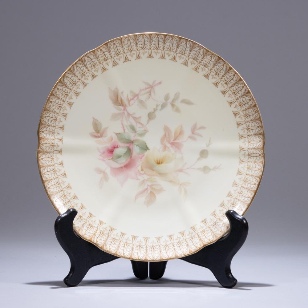 Royal Worcester Blush Victorian Plate ca. 1880 (1 of 6)