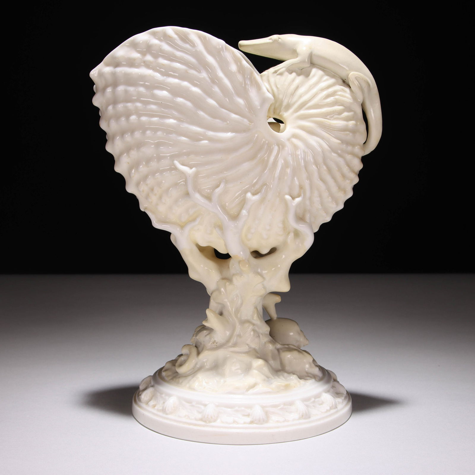 Royal Worcester Porcelain Nautilus Shell Vase ca. 1867 (1 of 6)