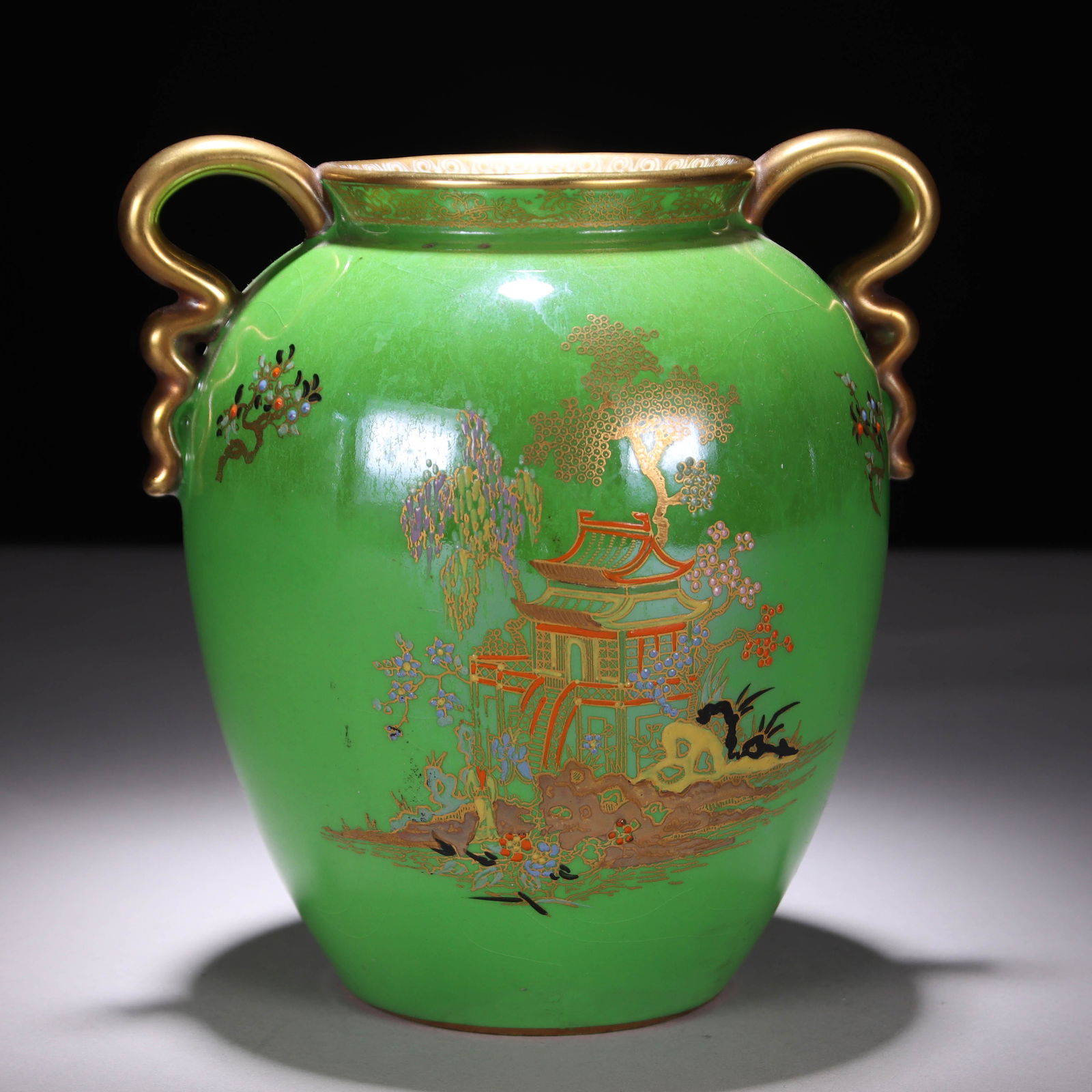 Carlton Ware Oriental Art Deco Porcelain Vase Chinese (1 of 9)